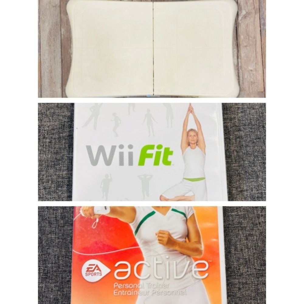Nintendo Wii Balance Board Bundle Wii‎ Fit Wii Active Fitness Package